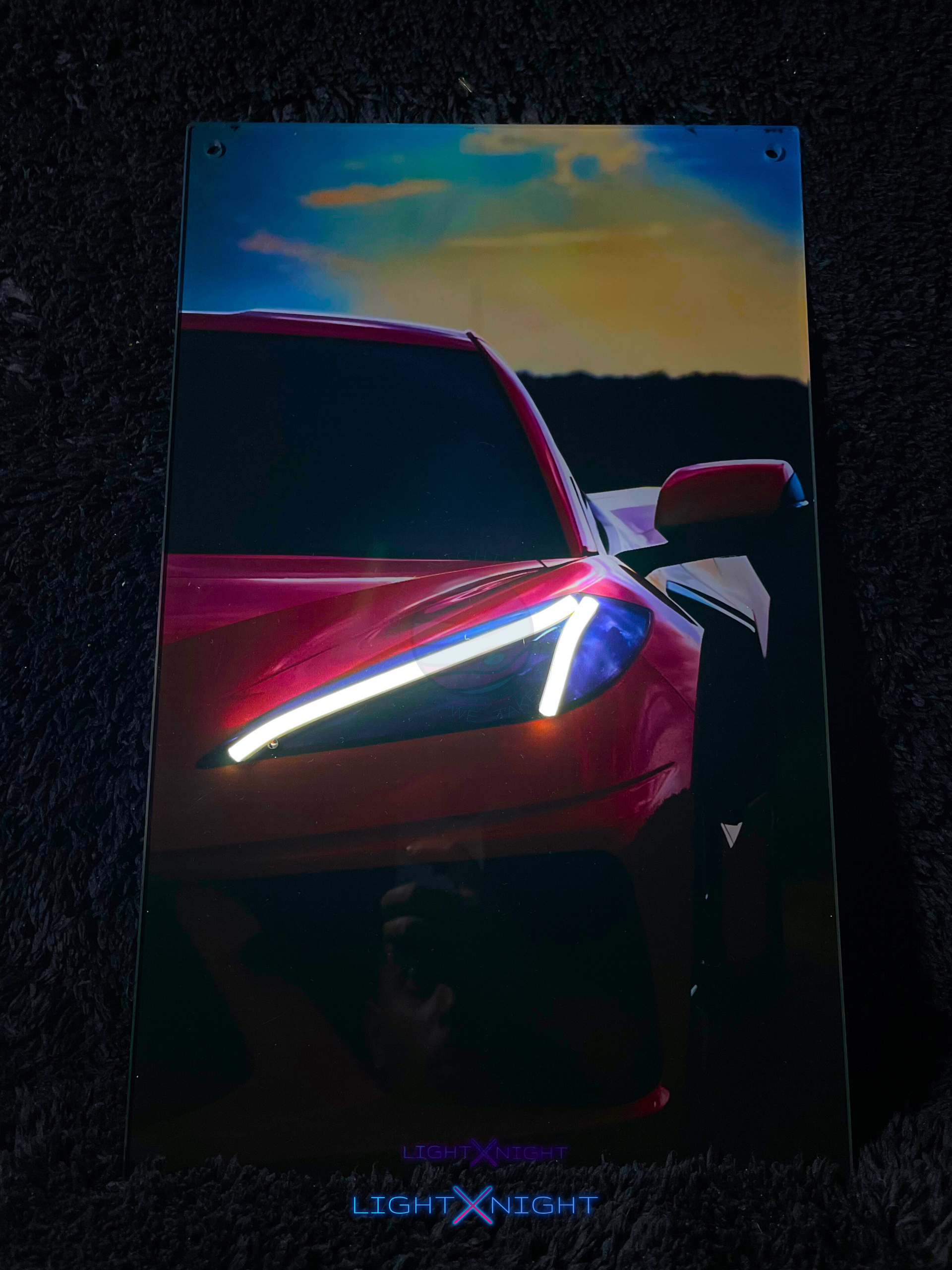 Corvette C8 Neon Poster – Light X Night