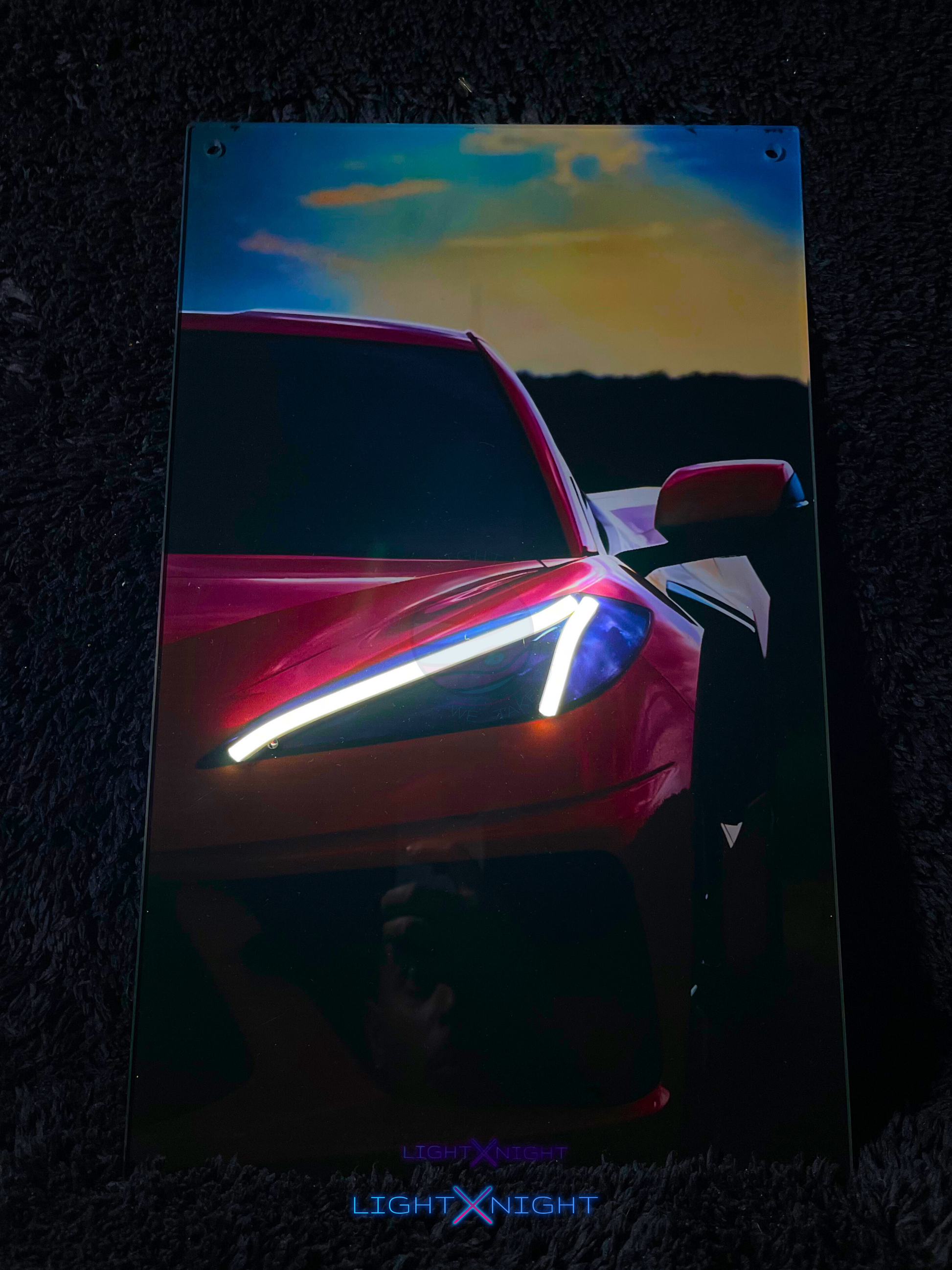 Corvette C8 Neon Poster