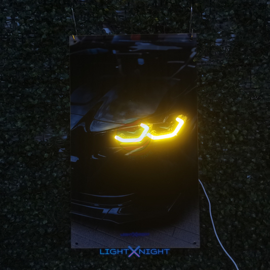 BMW M3 Neon Poster