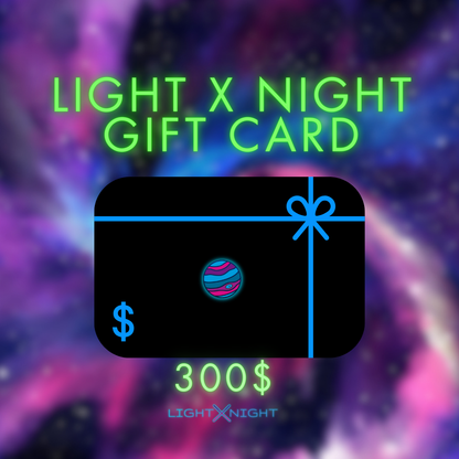 Light X Night Gift Card, Neon Sign Gift Card, Neon Lights Gift Card, Free Neon Sign