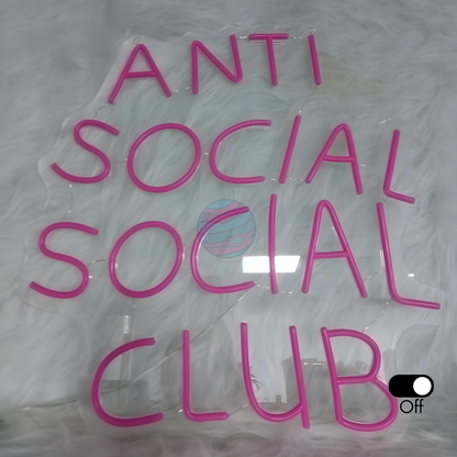 "Anti Social Social Club" Neon Sign