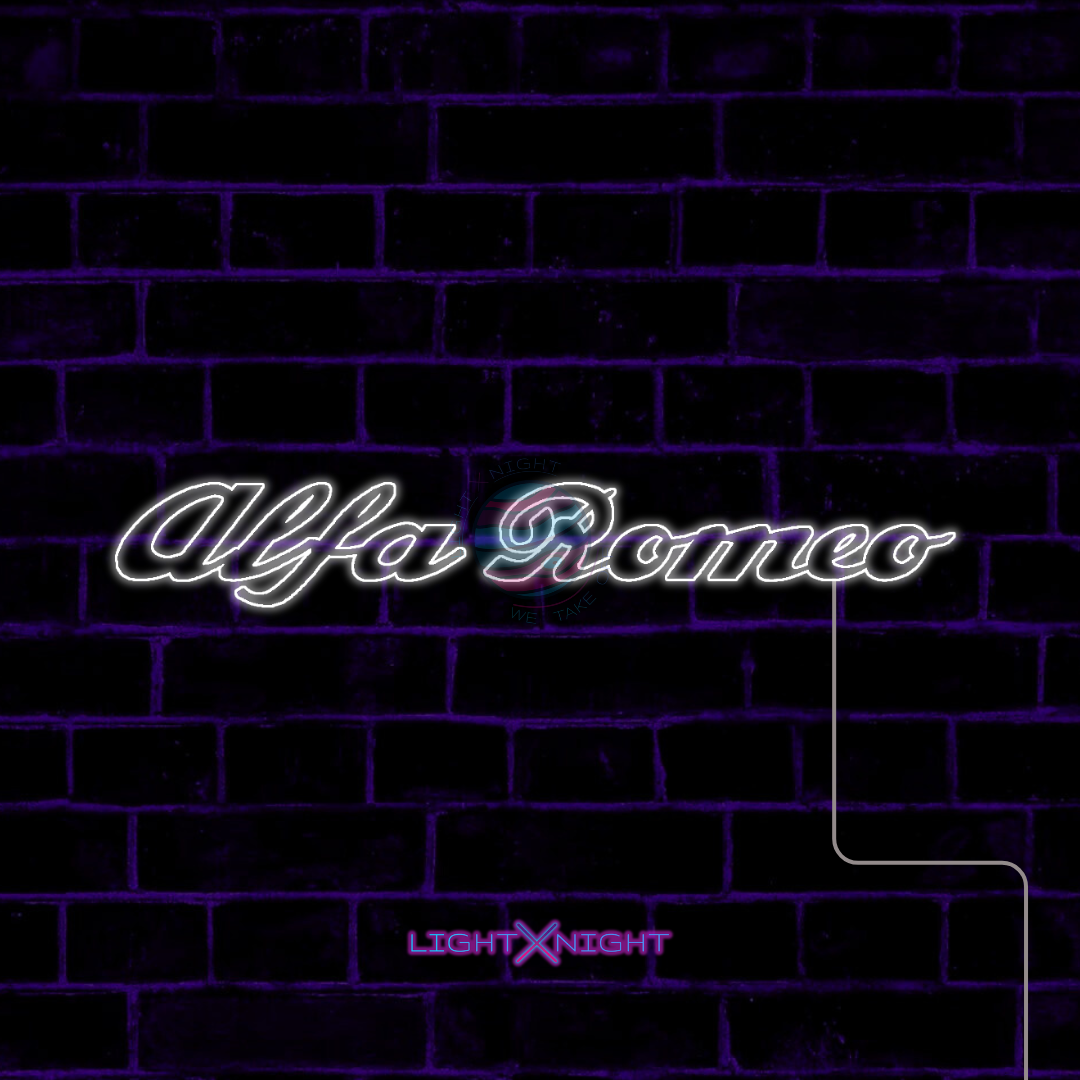 Alfa Romeo Font Neon Sign