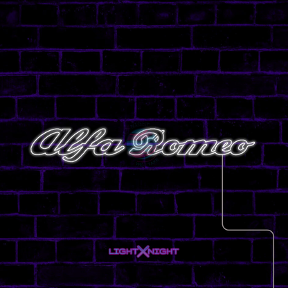 Alfa Romeo Font Neon Sign