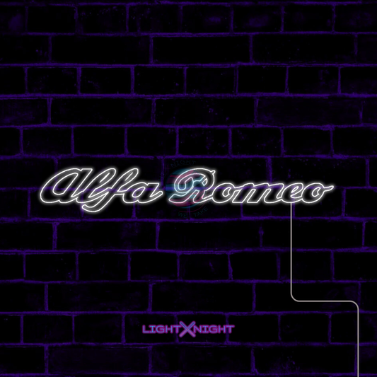 Alfa Romeo Font Neon Sign