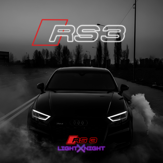 Audi RS 3 Led Neon Sign, Audi RS 3 Neon Light, Light X Night Audi RS 3 Neon Sign