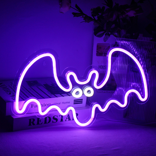 Bat Neon Sign, Halloween Decoration, Halloween Neon Sign
