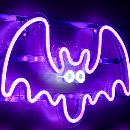 Bat Neon Sign, Halloween Decoration, Halloween Neon Sign