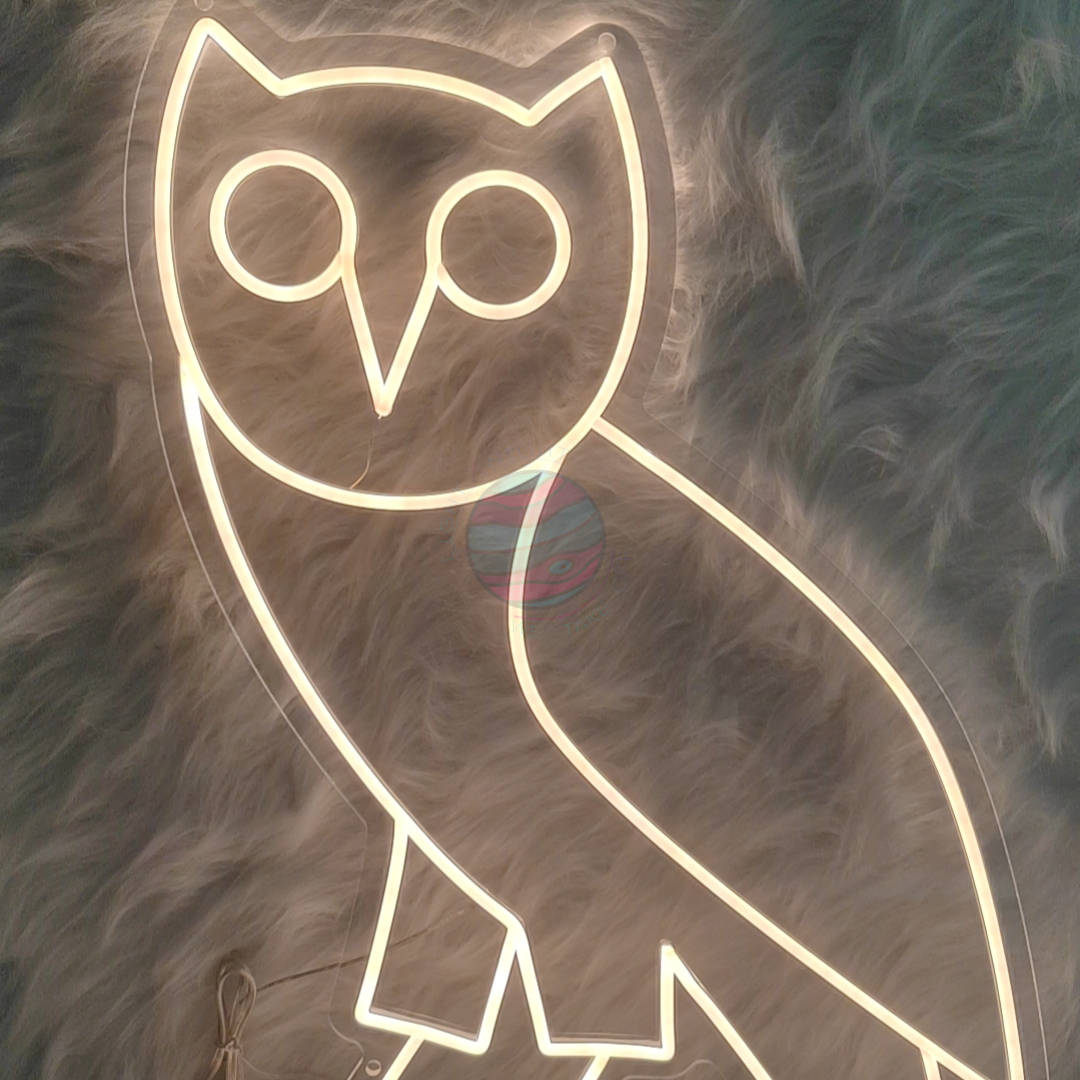 Drake OVO owl logo neon sign