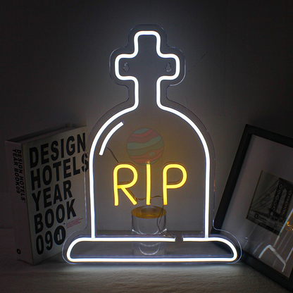 Grave RIP Neon Sign