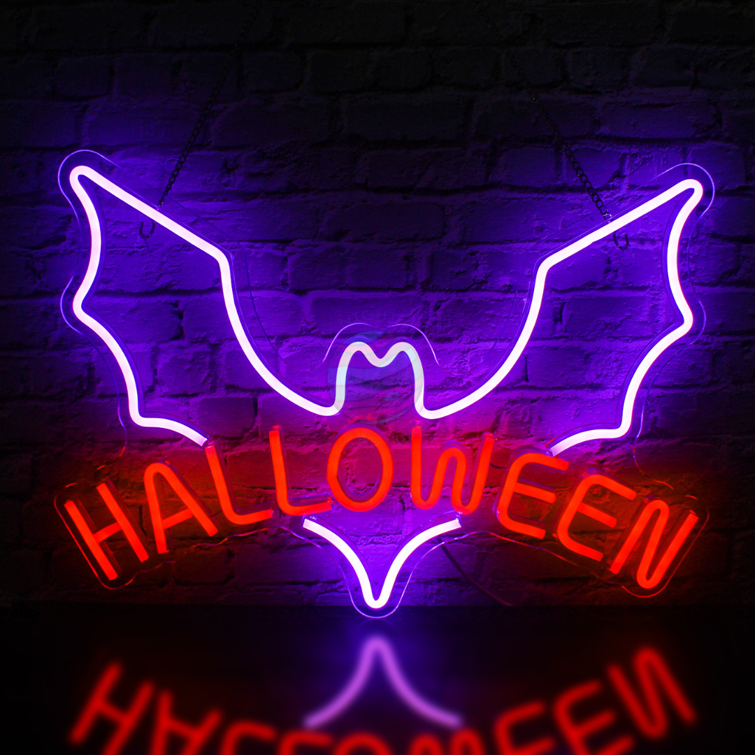 Bat Neon Sign, Halloween Decoration, Halloween Neon Sign