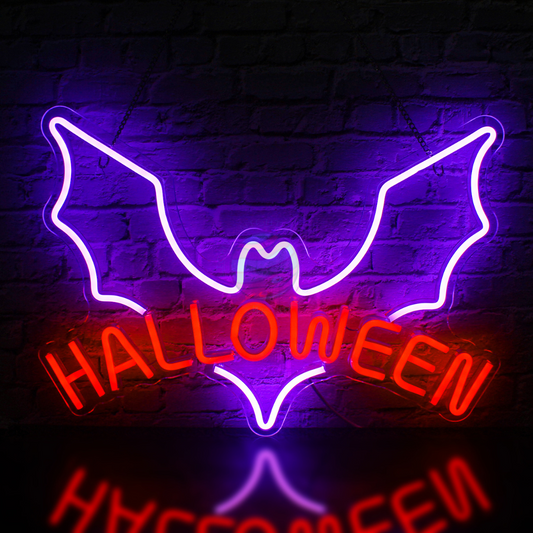 Bat Neon Sign, Halloween Decoration, Halloween Neon Sign