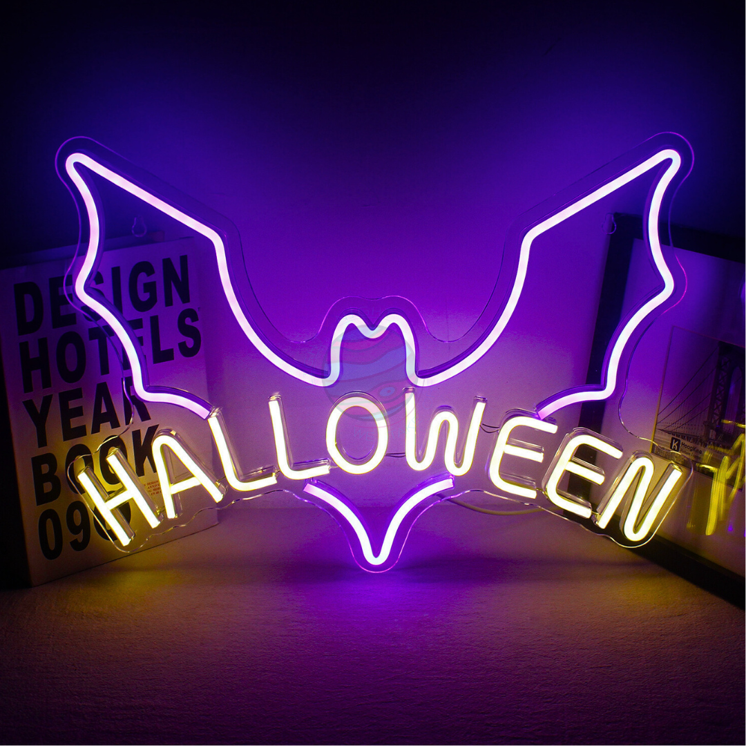 Bat Neon Sign, Halloween Decoration, Halloween Neon Sign