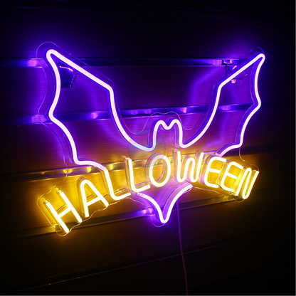 Bat Neon Sign, Halloween Decoration, Halloween Neon Sign