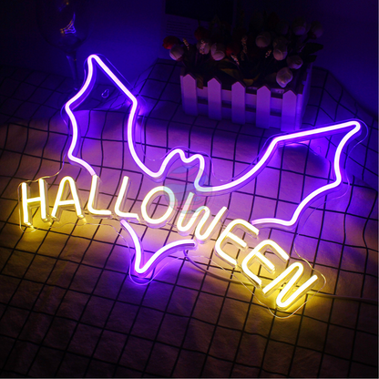 Bat Neon Sign, Halloween Decoration, Halloween Neon Sign