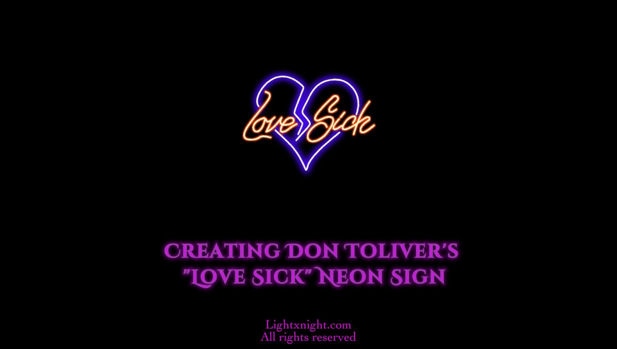 Official Don Toliver "Love Sick" Neon Sign Light X Night