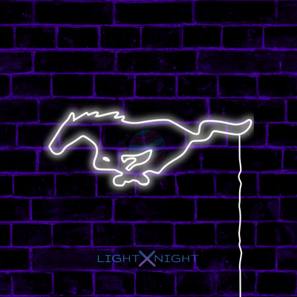 Ford Mustang Led Neon Sign, Ford Mustang Neon Light, Light X Night Ford Mustang Neon Sign