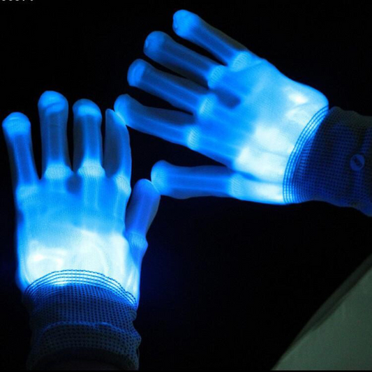 Skeleton Hands-Neon Gloves
