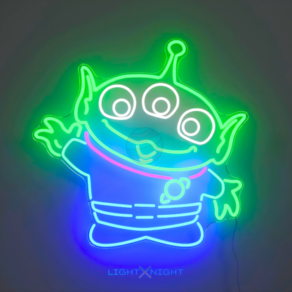 Pizza Planet Alien Neon Sign