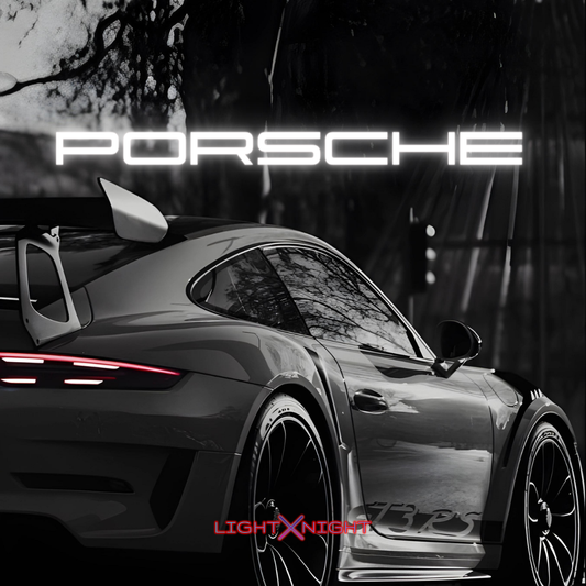Porsche Font Neon Sign