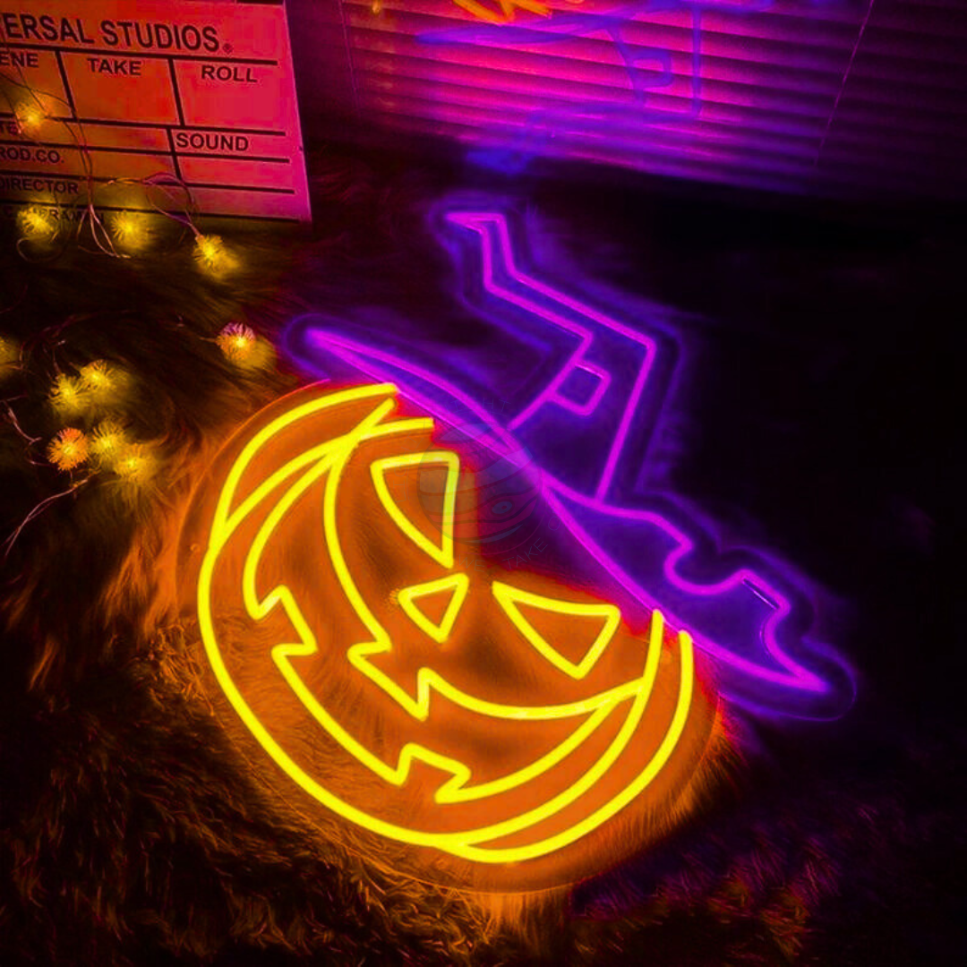 Pumpkin Witch Neon Sign