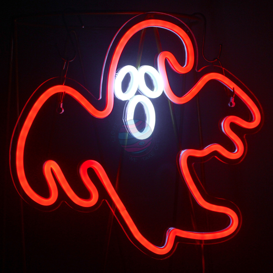 Ghost Neon Sign, Halloween Decoration, Ghost Halloween Decoration 