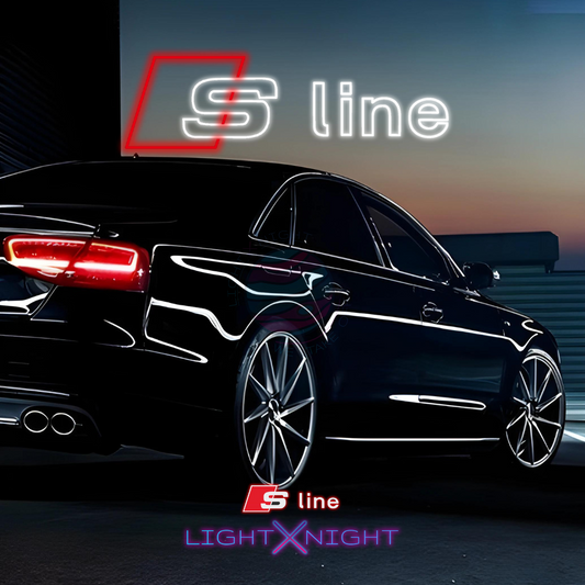 Audi S Line Led Neon Sign, Audi S Line Neon Light, Light X Night Audi S Line Neon Sign