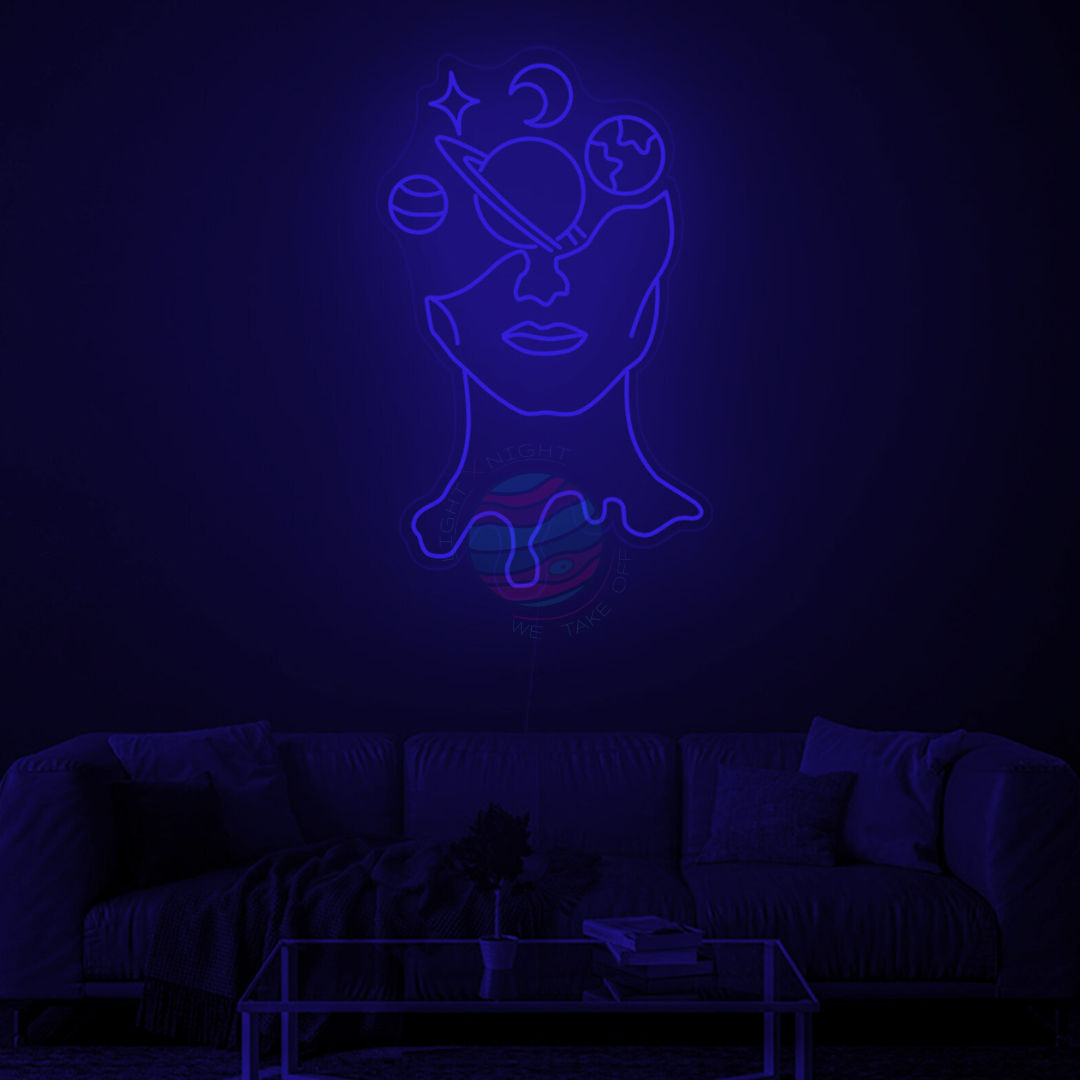 Space Neon Sign, Galaxy Neon Sign, Planets neon sign