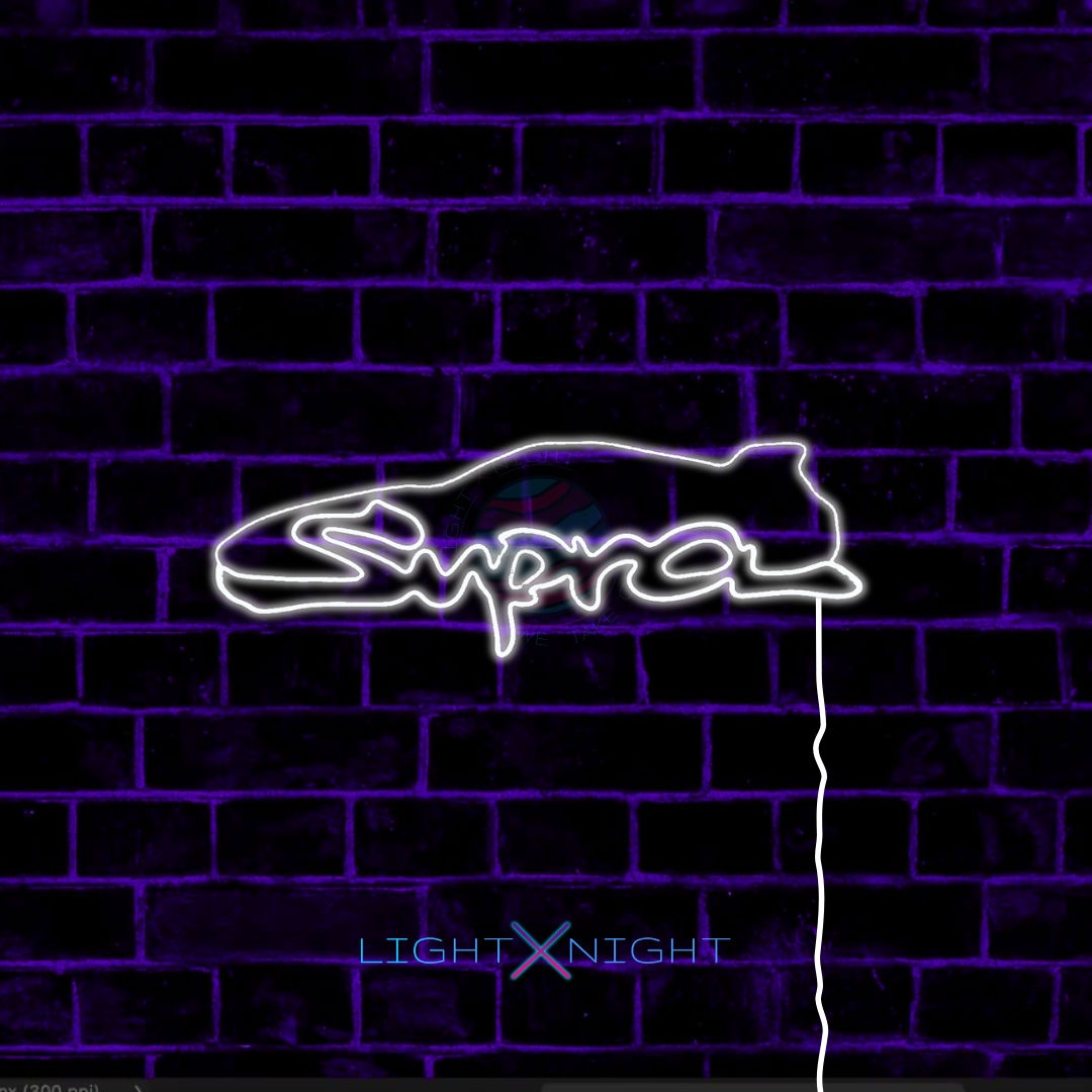 Supra Led Neon Sign, Supra Neon Light, Light X Night Supra Neon Sign