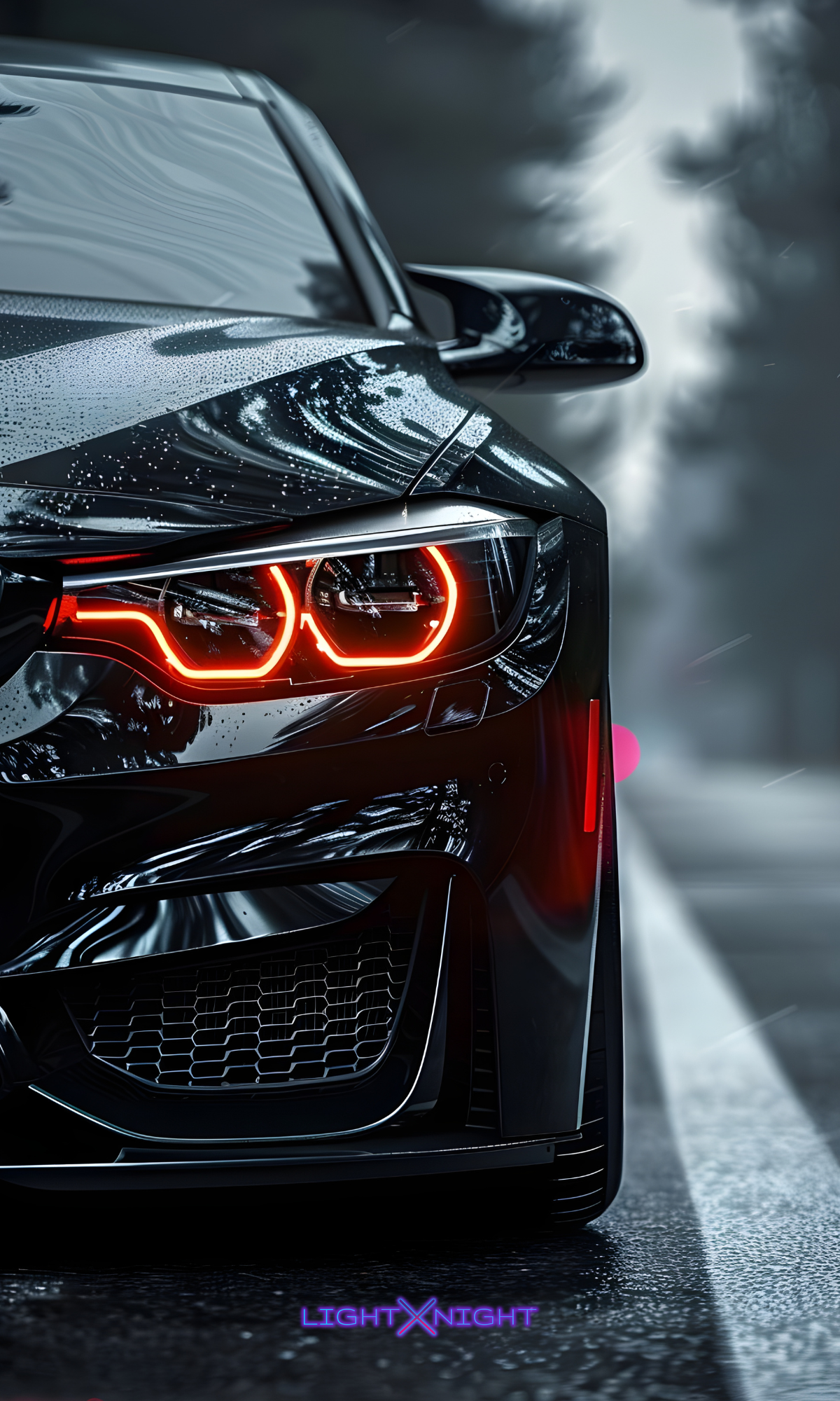 BMW M4 Neon Poster