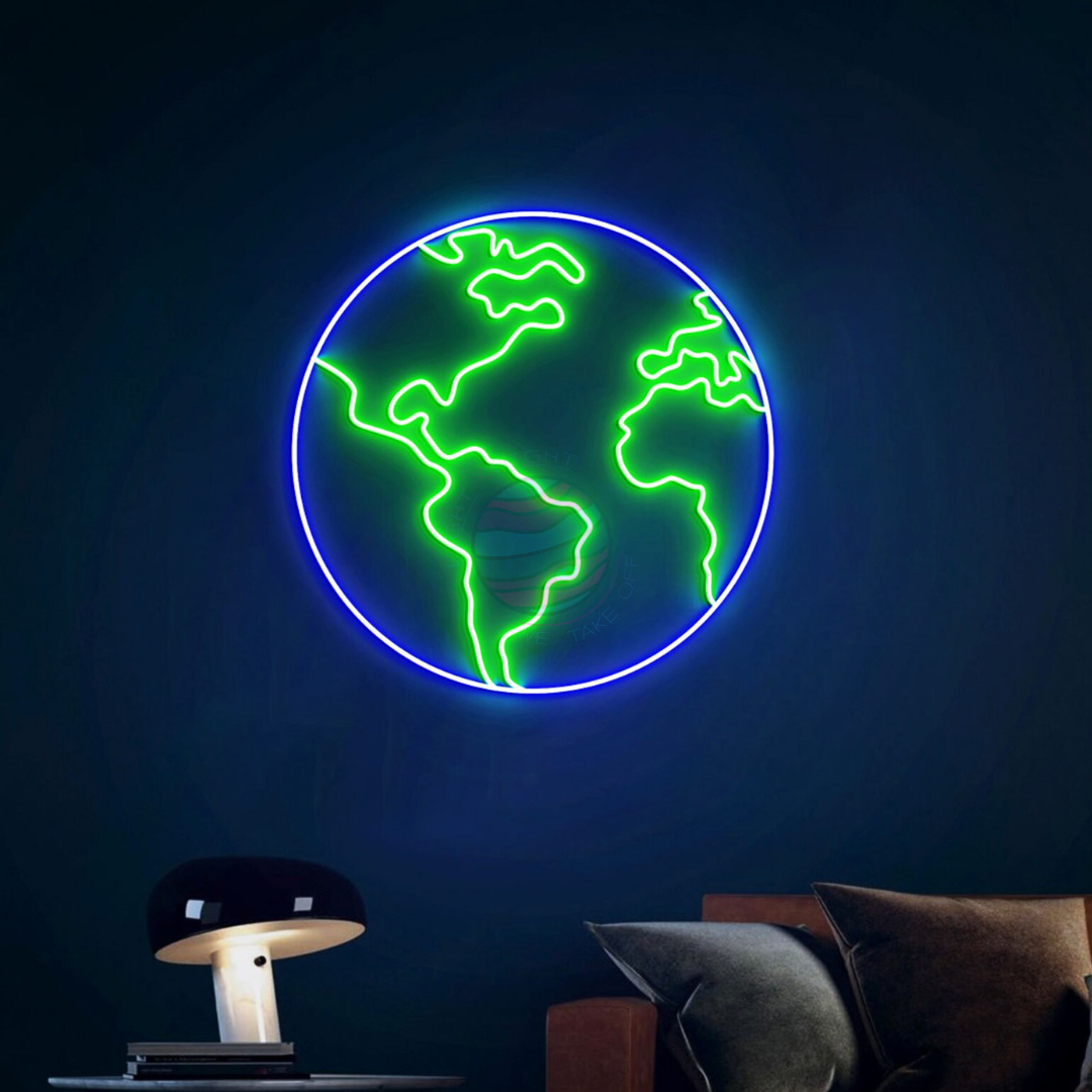 Planet Earth Neon Sign