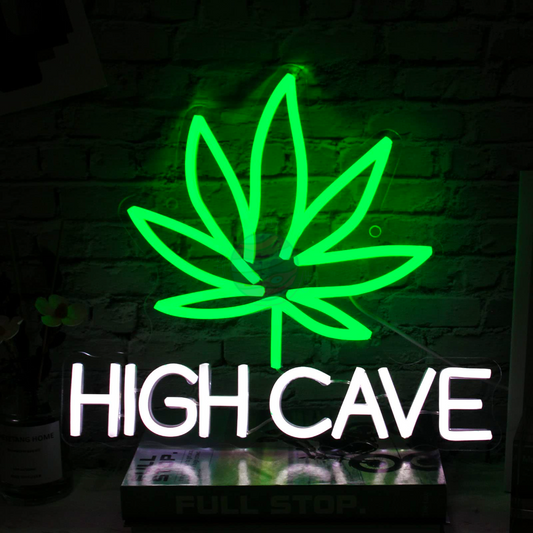 "High Cave" Neon Sign