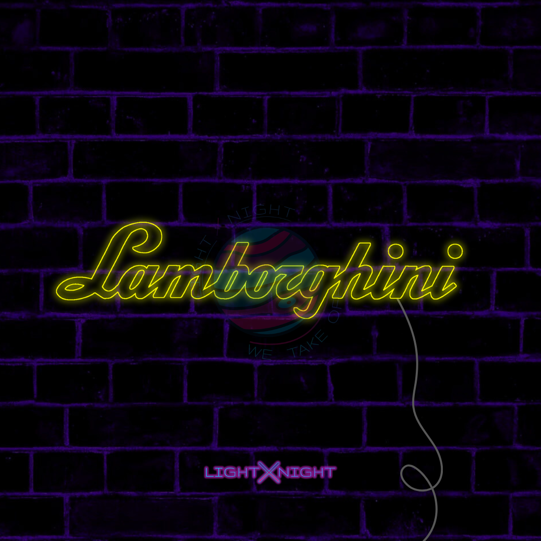 Lamborghini Font Neon Sign