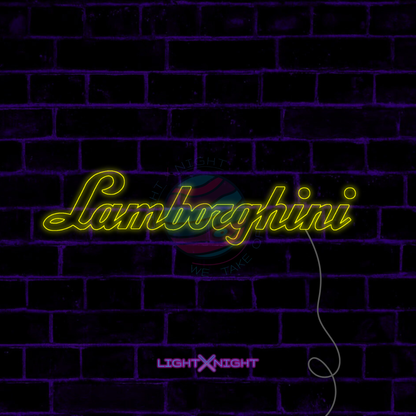 Lamborghini Font Neon Sign