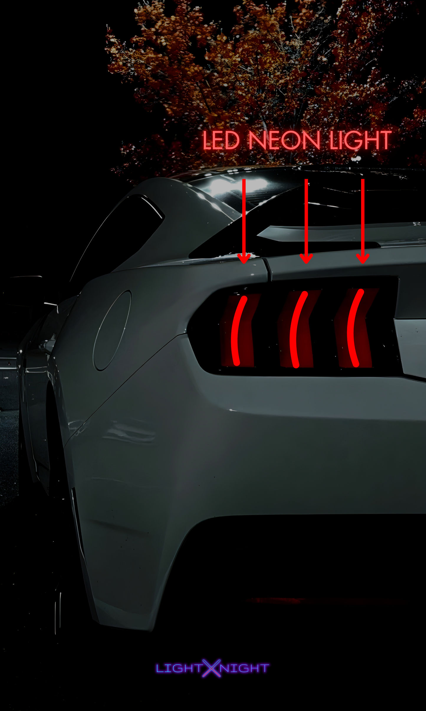 Ford Mustang Rear Neon Poster