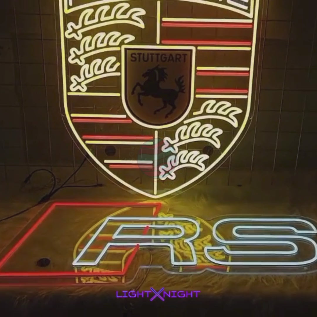 Audi RS Led Neon Sign, Audi RS Neon Light, Light X Night Audi RS Neon Sign