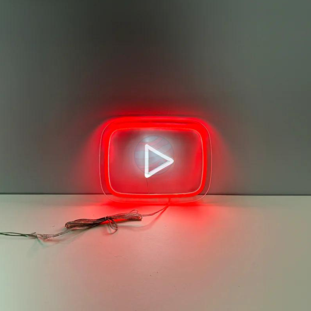 Youtube Led Neon Sign, Youtube Neon Light, Light X Night Youtube neon sign