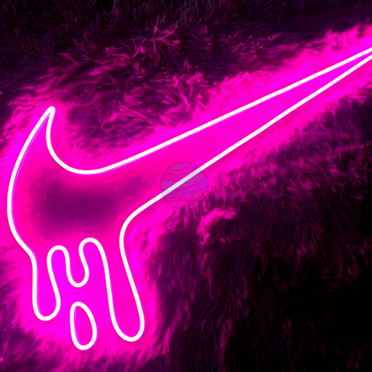 Swoosh Drippin Neon Sign Light X Night