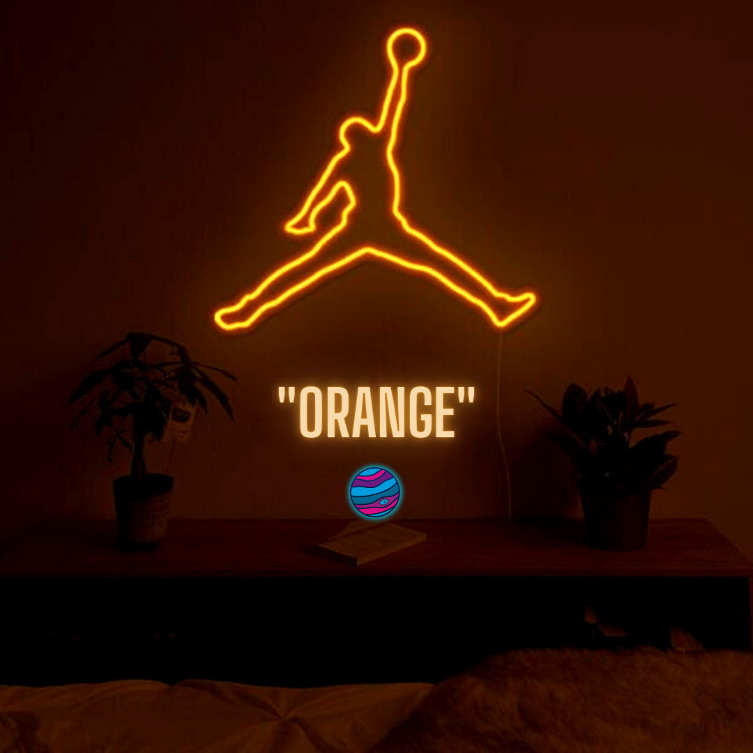 Jordans neon orange sales